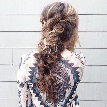 Garnier Fructis Deconstructed Texture Tease, Sheer Set Hairspray - Long Hairstyle Galleries - Loose Woven Braid - laidback look with texturized strands